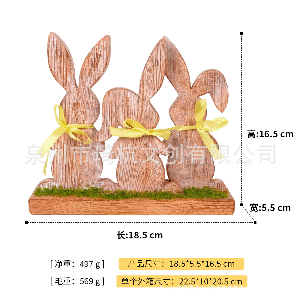 Trois Lapins - Planche en Bois - Orange