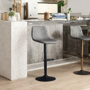 Tabourets de bar modernes et minimalistes en cuir PU, pivotants à 360°, avec pieds dorés, pour bar, cuisine, salle à manger, salon, usage commercial - Product Image 3