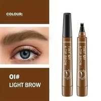 Crayon à sourcils quatre pointes imperméable et anti-transfert cinq couleurs pour maquillage des sourcils et des yeux