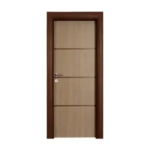 Hot sale waterproof plywood flush room internal PVC wooden door modern interior doors for home