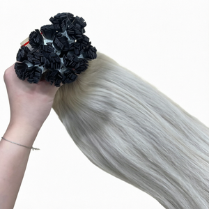 Extensiones de Cabello Remy con Punta Plana de Queratina, Sin Enredos, Colores Personalizados Negro/Marrón/Rubio, Cabello Humano Hecho en Vietnam 2026 - Product Image 6