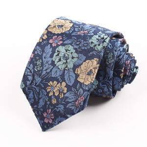 2025 nuovo arrivo all'ingrosso/personalizzato fatto a mano da uomo cravatta personalizzata Logo 100% seta intrecciata motivo floreale cravatta da uomo - Product Image 4