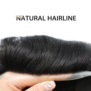 LONGFOR Men's Knots PU Skin Base Toupee Remplacement de cheveux indétectable Aspect naturel Respirant Confort pour <span class=keywords><strong>les</strong></span> cheveux clairsemés Quotidiennement - Product Image 6