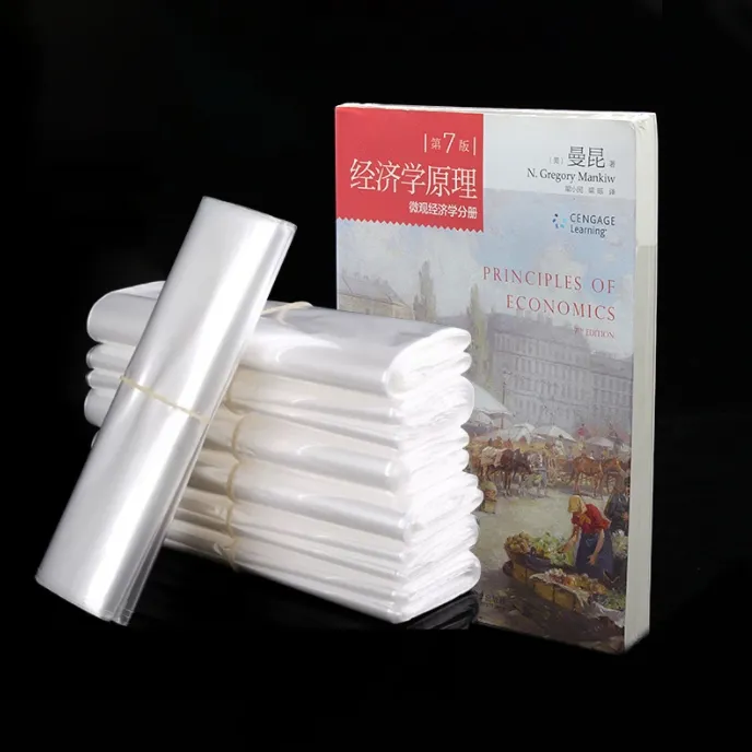 Bolsa de película termorretráctil POF para envolver libros, embalaje de plástico