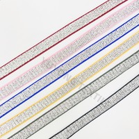 Bande élastique en nylon jacquard colorée YUYONG avec fil argenté et sangle d'épaule pour sacs et chaussures, modèle 600293-1.0
