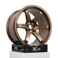 Jantes en alliage personnalisées, bronze brillant, jantes de course sportives, 5x120 5x114.3 5x112 18-26 pouces, moyeux de roue Te37 pour BMW Audi Benz Porsche