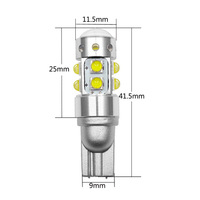 Liwiny 12-24V indicateur de largeur LED automobile T10 50W 2525 10LED ampoule haute puissance lampe de recul