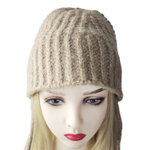 Gorro <span class=keywords><strong>de</strong></span> <span class=keywords><strong>ganchillo</strong></span> suave y grueso <span class=keywords><strong>de</strong></span> estilo informal para otoño e invierno, gorro con protección para los oídos y para coleta, unisex, ideal para viajes. - Product Image 6