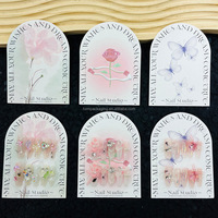 Comptoir en papier présentoir cosmétique support épais produit cosmétique emballage de carte d'affichage en carton presse sur ongles 10 pièces en boîte