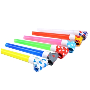 Longs sifflets en plastique pour fête, motifs variés, klaxons sonores multi-motifs, jouets de fête pour enfants, fournitures pour fêtes d'anniversaire - Product Image 1