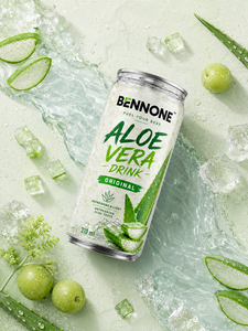 Boisson naturelle à l'<span class=keywords><strong>aloe</strong></span> <span class=keywords><strong>vera</strong></span> en conserve 310ml, goût original, OEM ODM pris en charge pour les distributeurs mondiaux de boissons - Product Image 2