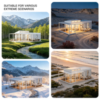 Cabines intelligentes de luxe pour hôtels de villégiature en plein air, grandes surfaces, modernes, modulaires, glamping, maisonnette extérieure