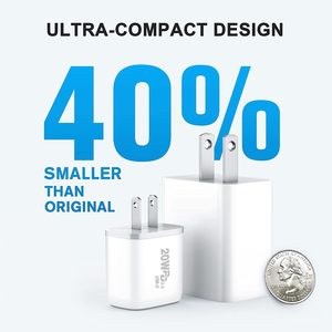 Charging Block Upgraded 20W USB C Wall Charger Block Dual Port PD <b>Power</b> Delivery Type C Charge <b>Adapter</b> Brick for iPhone 14/13 - Product Image 3