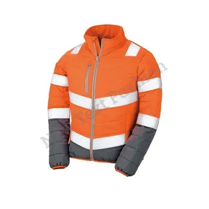 能见度卫士精英安全夹克，用于弱光环境中的保护和时尚OEM高级反光安全夹克