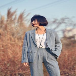 8050 #   Vải lanh cao cấp sọc cao cấp 168gsm, chất liệu có vân, thoáng khí, dùng cho đầm, áo sơ mi, đồ nội thất, thời trang nữ - Xuân Hè - Product Image 6