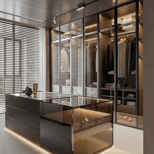 Balom Factory Direct, armoire sur mesure industrielle haut de gamme, dressing avec structure métallique et panneaux à lattes pour chambre à coucher - Product Image 6