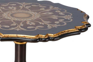 Classic Antique Center <b>Table</b> <b>Small</b> <b>Round</b> Coffee <b>Table</b> Italian Traditional Design Solid Wood Luxury Living room item - Product Image 2