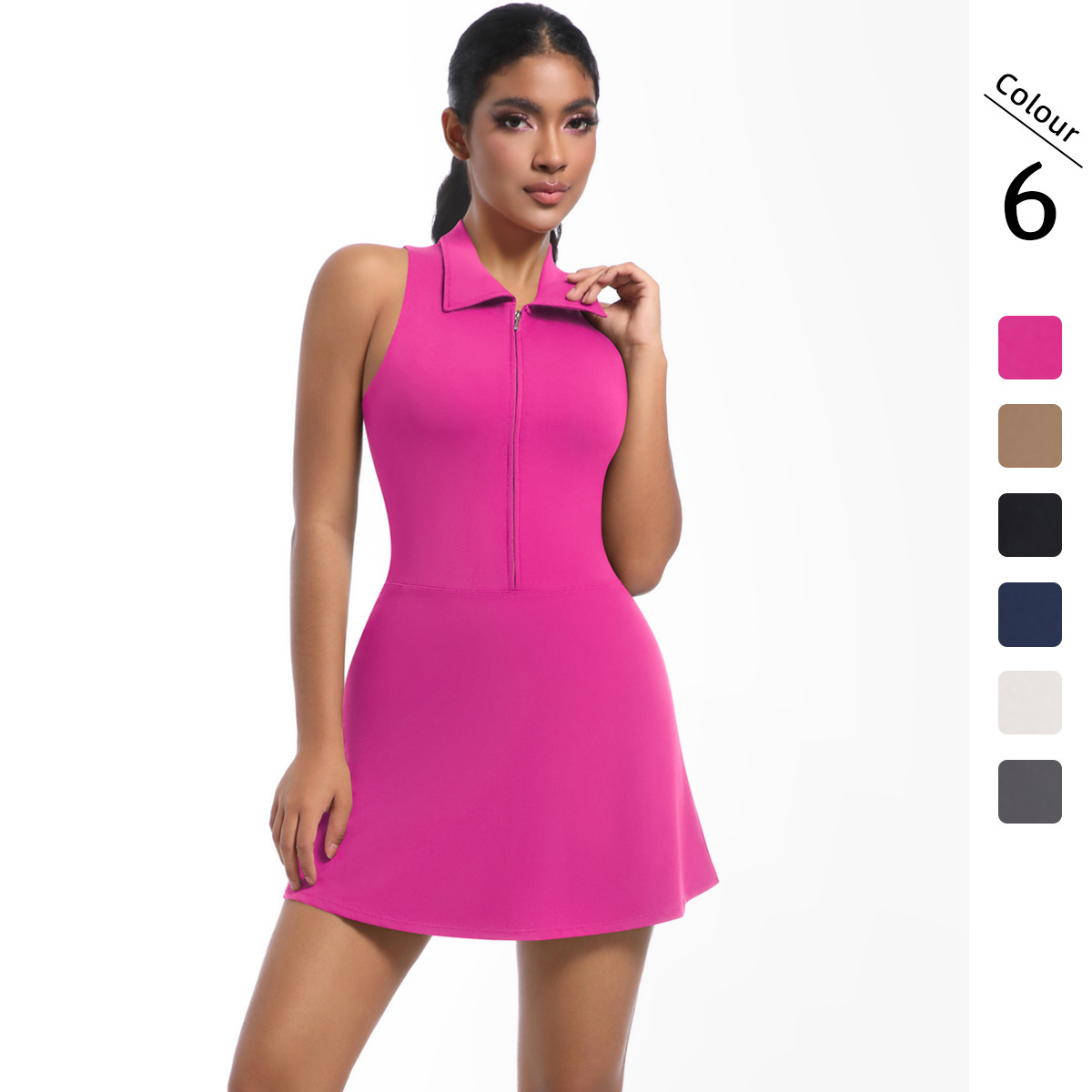 Newt Slim High Waist Breathable Front Logo Yoga Sport Dress Running Golf Tennis Yoga Suit Women