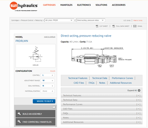 PRDR-LWN PRDRLWN PRDR LWN HYDRAULICS ORIGIN Insert réducteur à action directe, compétitif - Product Image 2