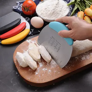 Multi-purpose Stainless Steel Pastry Dough Cutter Chopper Scraper With Grip Handle Kitchen Baking Tools
