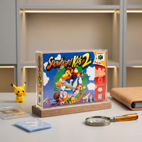Étui de présentation en acrylique personnalisé de 5 mm pour boîte de jeu N64 SNES avec couvercle magnétique et protection UV à 99 % pour collection de jeux rétro