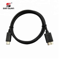 Câble USB de charge pour ordinateur, accessoires de téléphone portable, USB 3.0, USB C vers Micro B, câble 10 broches pour disque dur