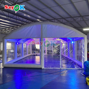 Dôme de <span class=keywords><strong>piscine</strong></span> transparent gonflable en pvc de qualité commerciale lumière led piscines tente de couverture transparente - Product Image 2