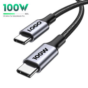 0.25M 0.5M 1M 2M USB C型至USB C电缆27W 60W 100W PD快速充电充电器电线，适用于IPHONE 17 Macbook电子标记芯片 - Product Image 1