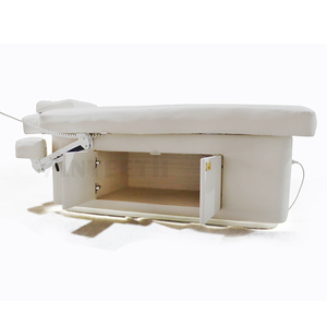 Elektrische Behandlungs- und Kosmetikliege mit 2 Motoren, Holzuntergestell, Heizfunktion für Wimpern, Massage und Gesichtsbehandlungen - Product Image 3