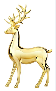 Sculpture en résine électro-plaquée de style nordique Cerf doré Décoration d'intérieur Ornement - Product Image 3