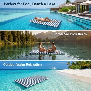 <span class=keywords><strong>Matelas</strong></span> Gonflable Flottant Rayé pour Adultes – Idéal <span class=keywords><strong>Piscine</strong></span>, Plage, Lac, Resort – Relaxation Estivale en Eau – Utilisation Extérieure - Product Image 5