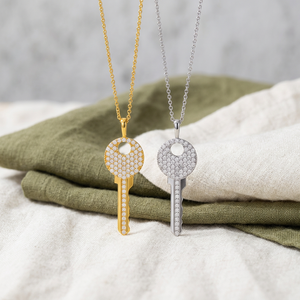 Pendentif Clé en Argent Moissanite HIPHOP Luxe Glacé Breloque Religieuse Cadeau Tendance Mode Bijoux Style Urbain pour Fêtes et Événements - Product Image 3