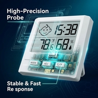 Mini thermomètre numérique d'intérieur, hygromètre alimenté par batterie, moniteur de température et d'humidité pour les chambres de bébé et les bureaux