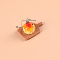 Miniature en résine 3D en forme de gâteau de fraise, décoration artisanale, charme, bricolage, imperméable