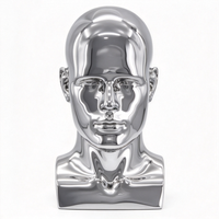 Tête de Mannequin Professionnelle en PVC pour Homme Lavinia, Présentoir pour Perruques, Casques, Bijoux, Foulards, Masques, Lunettes de Soleil, Chapeaux