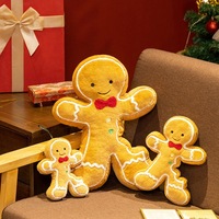 Contoh Gratis Gantungan Kunci Manusia Roti Jahe Natal Mainan Boneka Super Lembut dengan Isian Kapas PP Hasil Cuci yang Nyaman