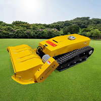 Robot Pemotong Rumput Lapangan Golf Otomatis 4-Tak Listrik Industri dengan Remote Control, Sistem Crawler, dan Mesin Flail 190cc 72V 4000W 1 Meter 180