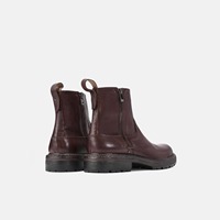 Bottes montantes et bottines pour hommes VOGU en cuir de vachette pleine fleur avec fermeture éclair, semelle extérieure en caoutchouc épais antidérapante et confortable pour l'automne/hiver