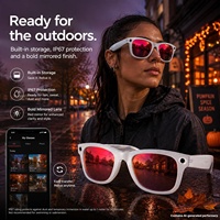 Lunettes Intelligentes Nexlenz avec Caméra - 8MP/32MP GPS Mains Libres pour Voyages, Cyclisme, Moments Quotidiens, Appels Audio, Traduction, WiFi, Vidéo POV