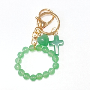 พวงกุญแจหยกอะเวนทูรีนสีเขียวแบบพกพาของขวัญส่งเสริมธุรกิจ - Product Image 1