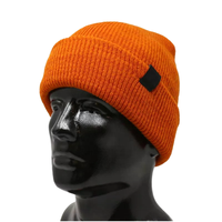 Gorro Azov Personalizado Gris con Logotipo Impreso, 100% Lana, a Rayas, Unisex, Ajustable, para Exteriores