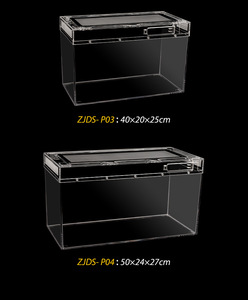 Boîte d'alimentation solide PC transparente conception de plateau en plastique moderne pour différents reptiles lézards araignées hamsters - Product Image 5