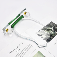 Trophée de plaque de bouclier de cristal vierge personnalisé par impression par sublimation Le trophée de verre cristal de haute qualité avec base verte