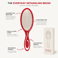 Brosse à cheveux TaoLu personnalisée avec logo, coussin d'air, brosse démêlante populaire à aiguilles en acier, brosse à cheveux écologique pour massage du cuir chevelu
