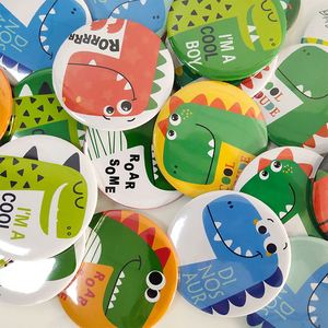 Pin de Solapa con Diseño de Dinosaurio de Dibujos Animados para Decoración de Fiesta de Cumpleaños Infantil, Pin de Solapa con la Frase 'I Am a Cool Boy' - Product Image 4