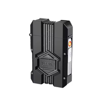 Étui à cigarettes en métal avec logo laser personnalisé, 10 pièces, lumières colorées, boîte à cigarettes avec briquets à fil de tungstène rechargeables pour fumeurs
