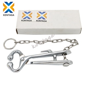 Pince à bec en acier inoxydable pour bovins à long manche avec <span class=keywords><strong>stabilisateur</strong></span> de vache à chaîne anneau de Traction OX support de taureau vétérinaire pour bétail - Product Image 6