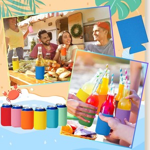 Regali promozionali 12 once in bianco isolato portabottiglie di birra refrigeratore personalizzato in Neoprene tozzo supporto sublimazione lattina di birra - Product Image 6