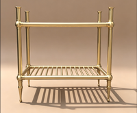 Meuble sous-vasque personnalisé en laiton, accessoire de salle de bain haut de gamme, meuble-lavabo de luxe pour villa, console de maquillage, style victorien