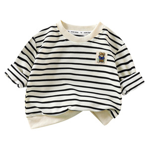 Automne nouveau 2025 <span class=keywords><strong>pull</strong></span> avec garçons et filles mode veste rayée bébé Version coréenne de vêtements pour enfants - Product Image 6